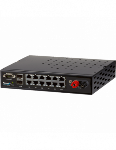 Netonix 12 Port Managed 250W Passive DC POE Switch + 2 SFP Uplink Ports