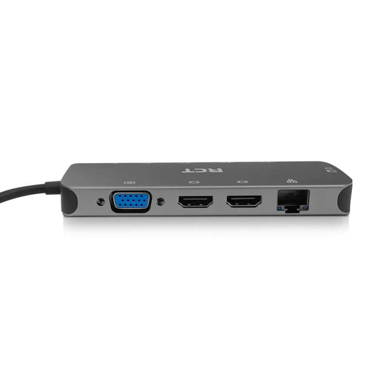 RCT DS-CN3270 USB Type C Mobile Docking Station With 2*HDMI 1*VGA 1*RJ45 3*USB3.0 2*USB2.0 SD &am...