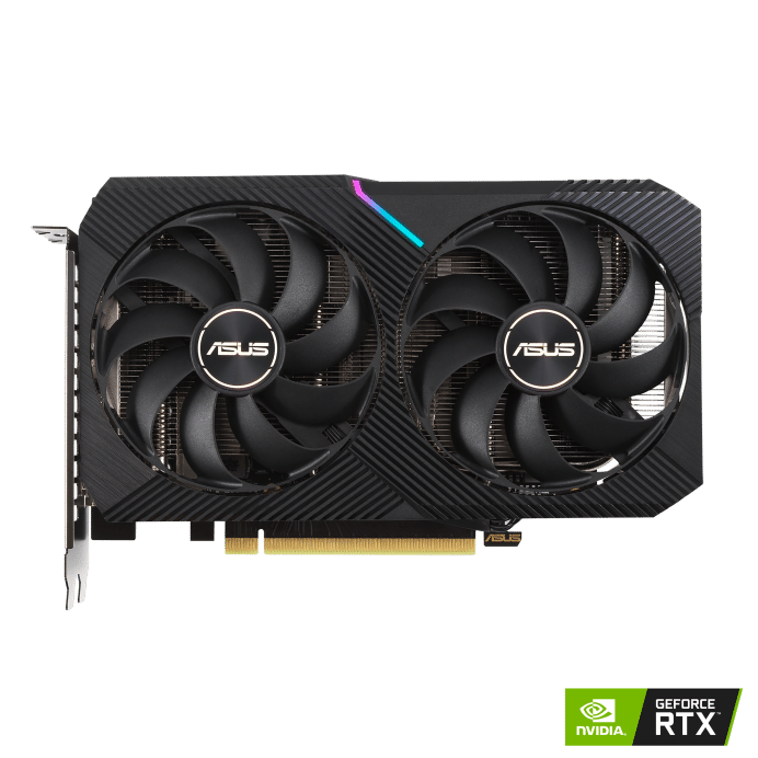Asus Dual GeForce RTX 3060 V2 OC Edition 12GB GDDR6 with two powerful Axial-tech fans and a 2-slo...