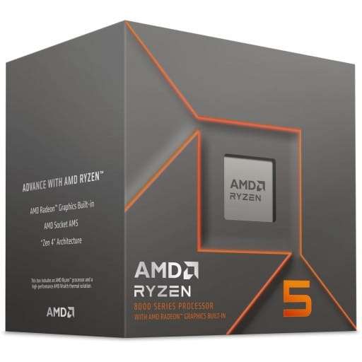 AMD Ryzen 5 8500 G-Series Desktop Processor with Radeon Graphics (5.0GHz; 22MB; 65W; AM5)