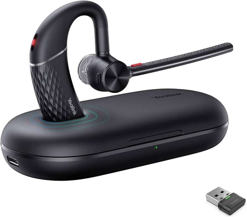 Yealink BH71 Pro Mono Bluetooth Headset with Portable Charging Case and BT51 dongle