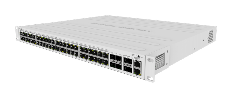 MikroTik Cloud Router Switch CRS354-48P-4S+2Q+RM, 48x GB RJ45 LAN (all PoE-out), 4x 10G SFP+ cage...