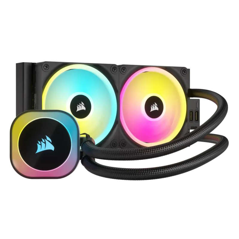 Corsair iCUE Link H100i RGB Liquid CPU Cooler - QX120 RGB Fans - 240mm Radiator - Fits Intel LGA ...