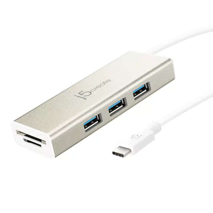 J5create JCH347 USB-C 3.1 3-Port HUB with SD/microSD Card Reader