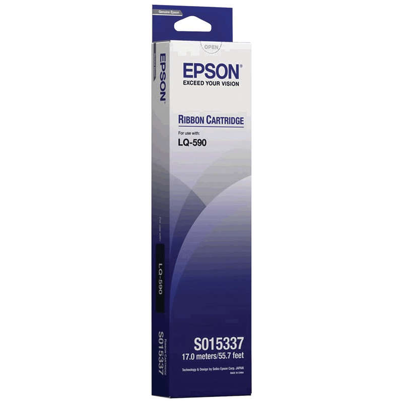 Epson S015337 Black Fabric Ribbon Cartridge for CART-LQ-590