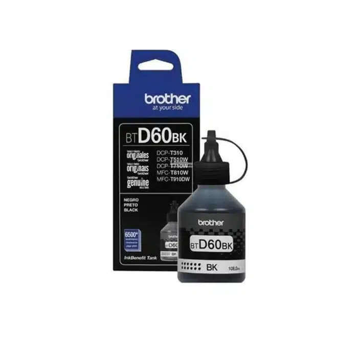 Brother Black High Yield Printer Refill Ink Bottle Original BTD60BK Single-pack