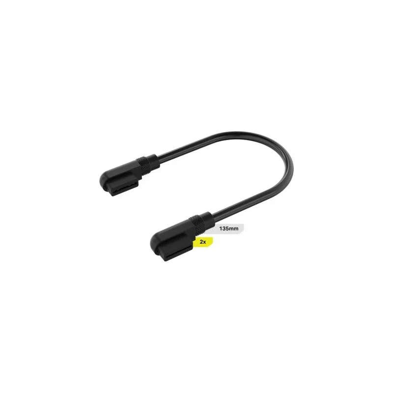 Corsair iCUE Link Cable; 2x 135mm with Slim 90 Connectors; Black