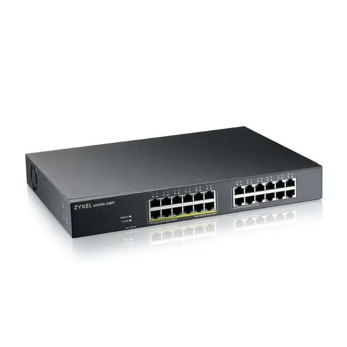 Zyxel GS1915-24EP, 24-port GbE, 12 port PoE, Smart hybrid mode Switch, 130 Watt 802.3at, standalo...