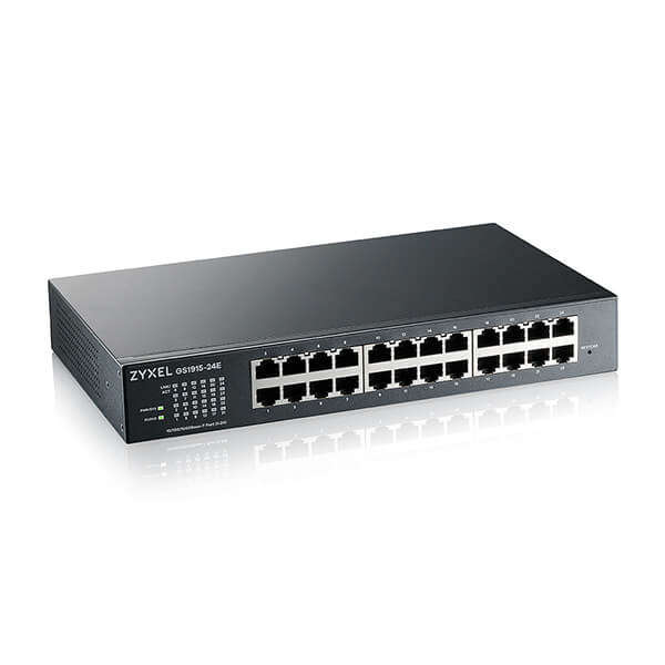 Zyxel GS1915-24E, 24-port GbE Smart hybrid mode Switch, standalone or NebulaFlex Cloud (NON-POE)