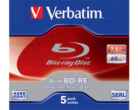 Verbatim 2x 7.5GB Mini BD-RE - 5 pack