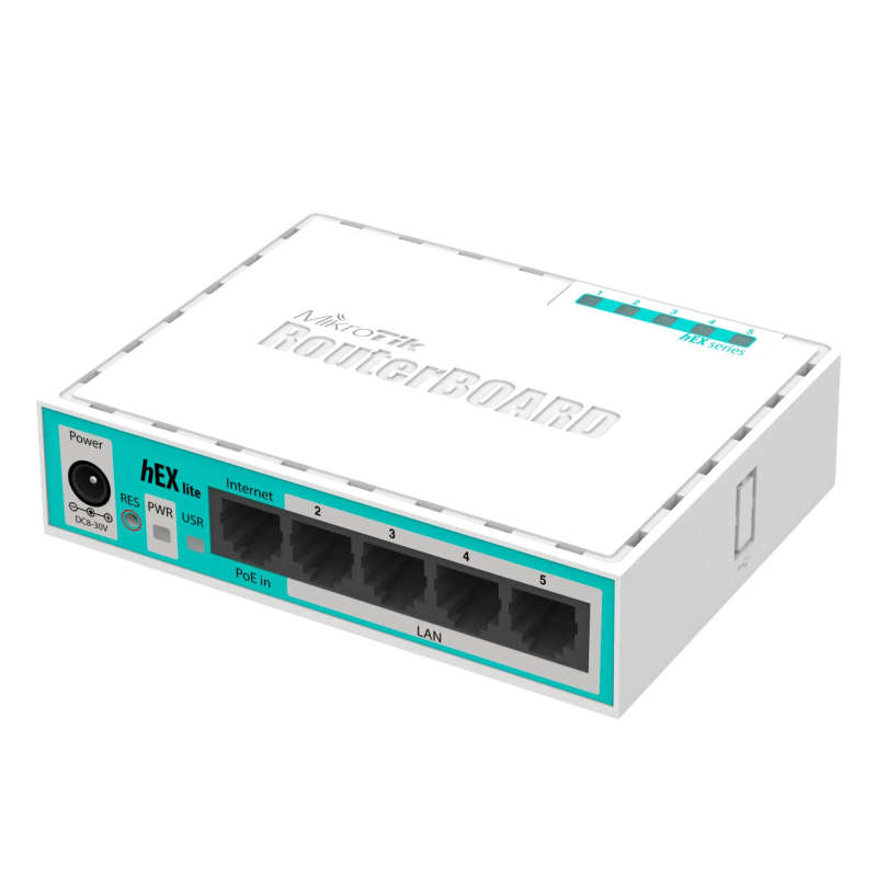 MikroTik hEX Lite - Desktop Router with 5x 10/100 Ports - ViBE COMPATIBLE (ViBE Base License not ...