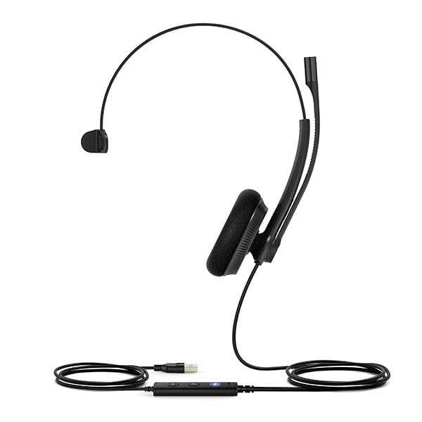 Yealink UH34 Single Earpiece USB Headset With Leatherette Ear Cushions