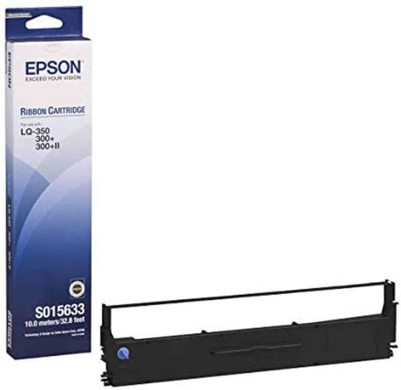 Epson C13S015633BA, SIDM Black Ribbon Cartridge for LQ-350 / LQ-300/+/+II