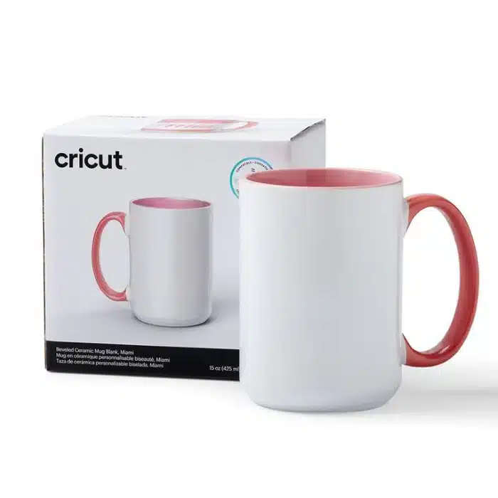Cricut 440ml Beveled Ceramic Mug Blank Miami 1pc
