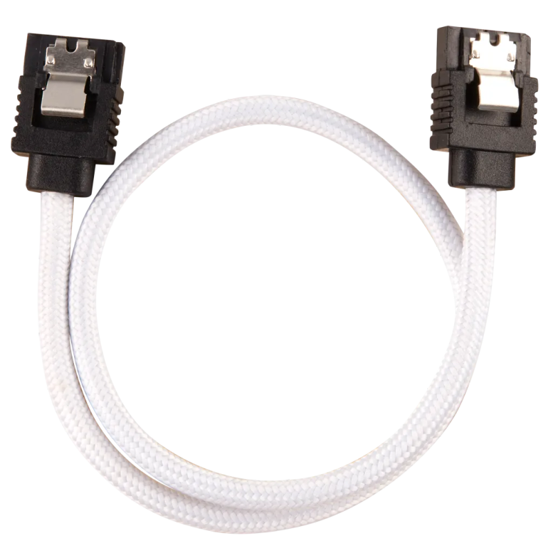 Corsair Premium Sleeved SATA 6Gbps 30cm Cable  White