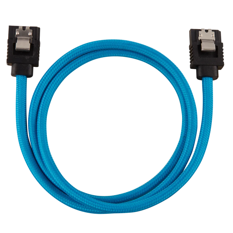 Corsair Premium Sleeved SATA 6Gbps 60cm Cable  Blue