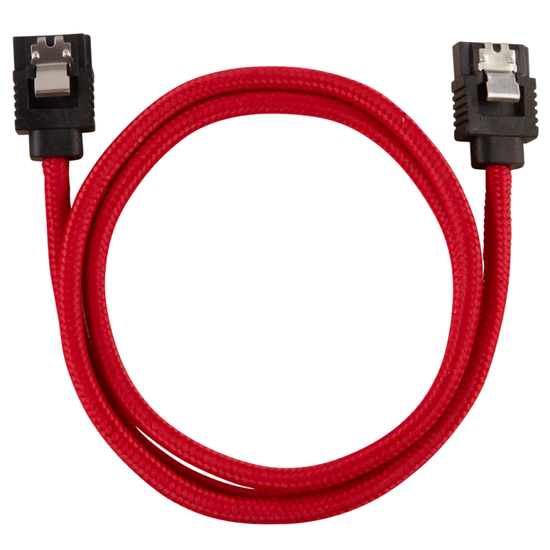 Corsair Premium Sleeved SATA 6Gbps 60cm Cable  Red