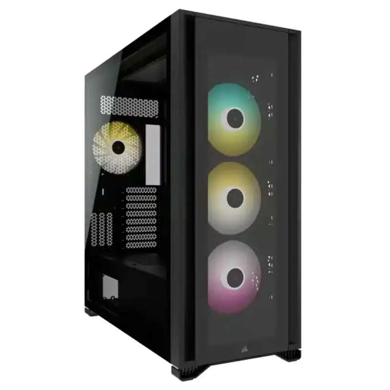 Corsair iCUE 7000X RGB Tempered Glass Full Tower Smart Case; Black - Includes Fan and RGB Control...