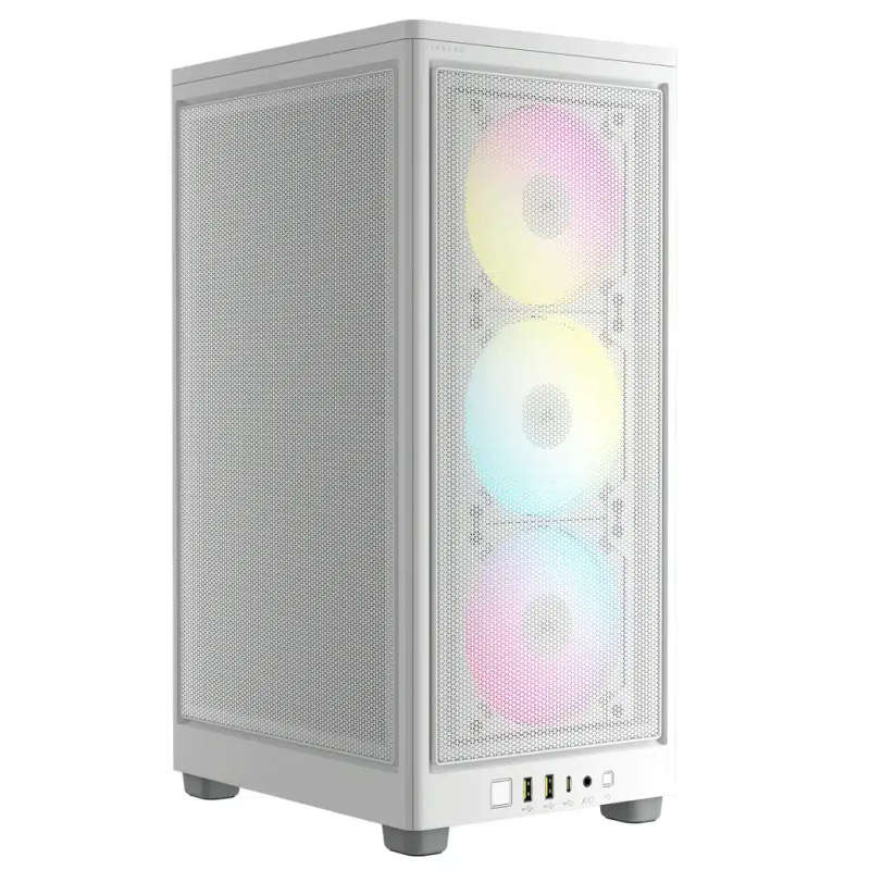 Corsair 2000D ICUE Airflow Tempered Glass Mid-Tower; White; AF Slim fans/SF PSU only