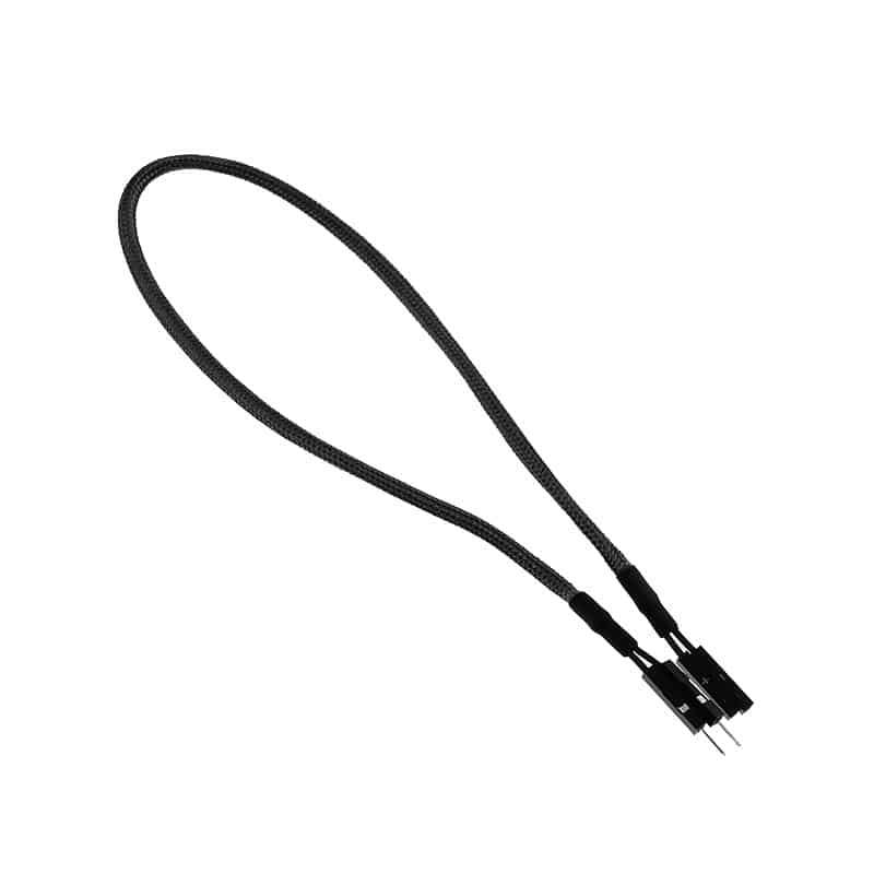 BitFenix Alchemy Multisleeved Cable - 2pin I/O 30cm Extension Cable - Black