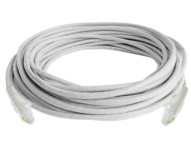 Acconet CAT6 UTP Flylead, 10 Meter, Straight, Stranded Cable, Moulded Boots and Plugs, Grey