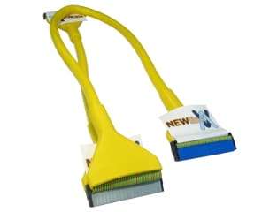 Vantec 90cm (36") Rounded ata133 ide Cable with Pull Tab - Yellow
