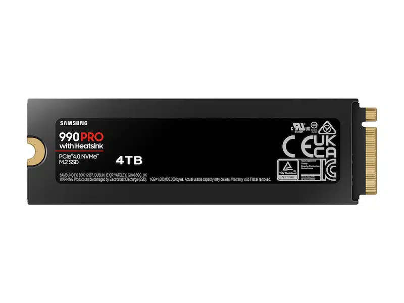 Samsung 990 PRO w/ Heatsink PCIe 4.0 NVMe SSD 4TB