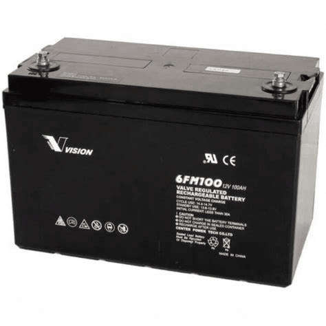 Vision 6FM100Z-X Deep Cycle 100Ah 12V AGM Technology Fully Sealed Battery