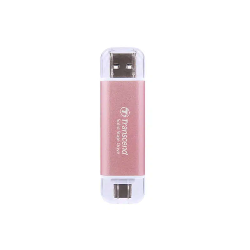 Transcend ESD310C, 512 GB, USB Type-A to USB Type-C, USB 3.2 Gen 2x2, 1050 MB/s, Pink