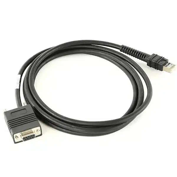 Zebra Cable - RS232: DB9 Female Connector; 7ft. (2.1m) Straight; TxD on 2; 12V Requires 12V Power...