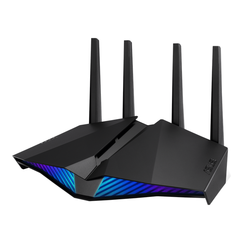 Asus AX5400 Dual Band Wi-Fi 6 Gaming Router; PS5 Compatible; Mobile Game Mode; Asus Aura RGB, Lif...