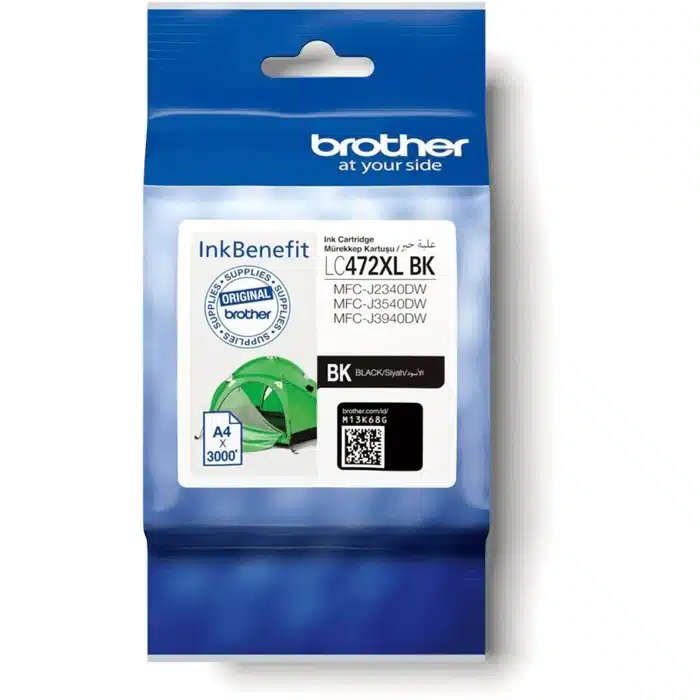 Brother LC-472XLBK Black High Yield Ink Cartridge Original Single-pack