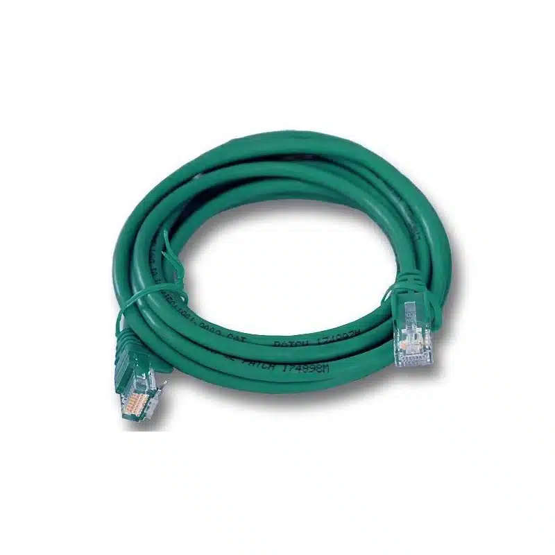 Acconet CAT6 UTP Flylead, 2 Meter, Straight, Stranded Cable, Moulded Boots and Plugs, Green