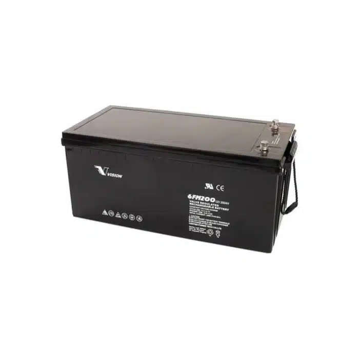 Vision 6FM200Z-X Deep Cycle 200Ah 12V AGM Technology Fully Sealed Battery