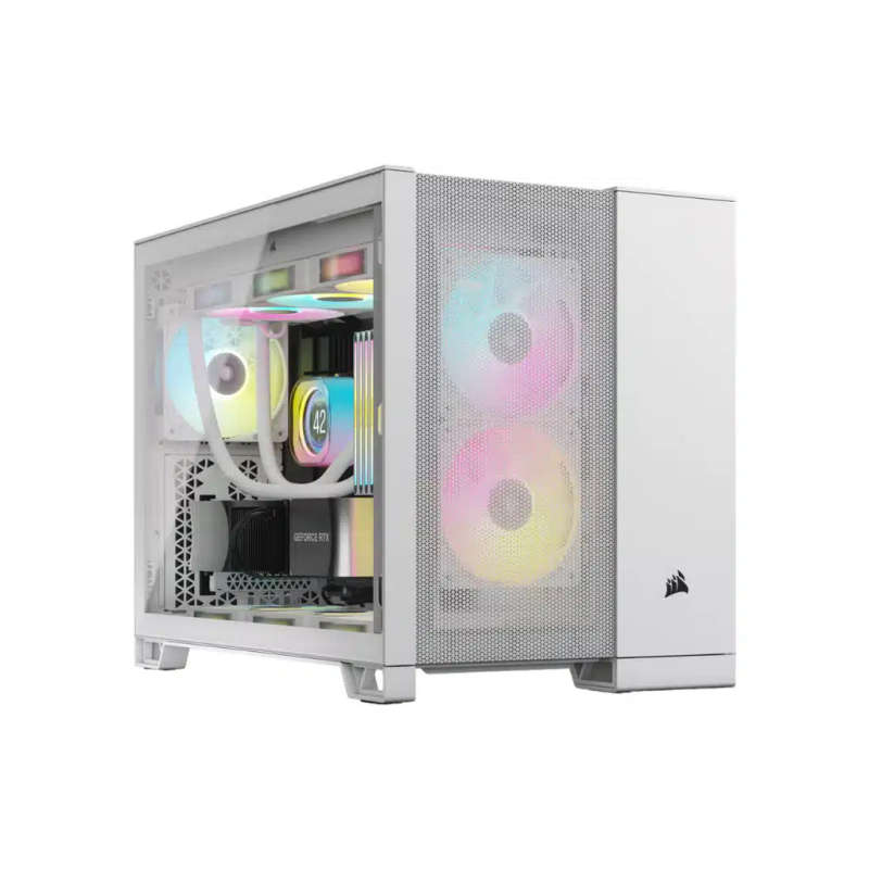 Corsair 2500D Airflow Mid-Tower Dual Chamber PC Case - White