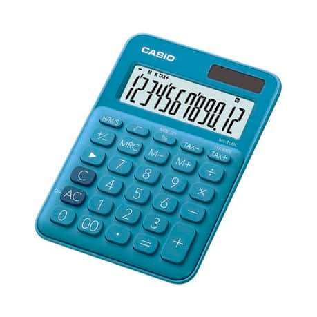Casio MS-20UC - Desktop calculator 12 Digit - Blue