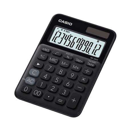 Casio MS-20UC - Desktop calculator 12 Digit - Black