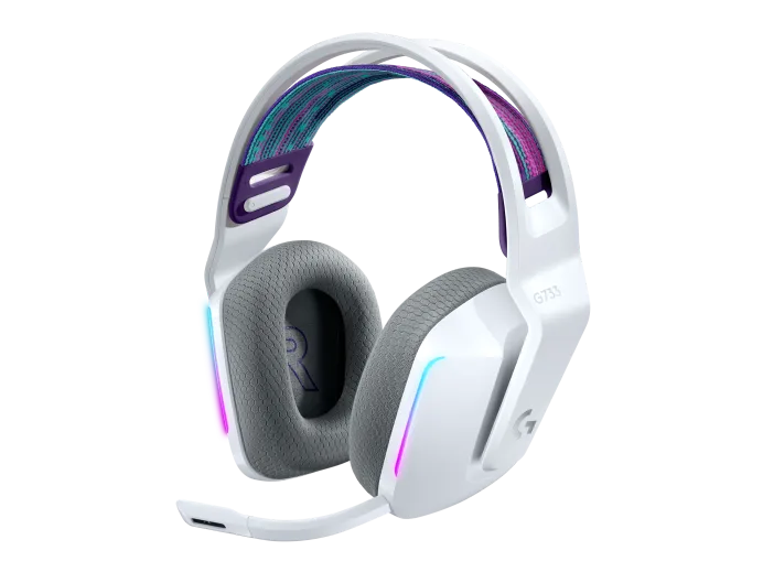 Logitech G733 LightspeedWireless RGB Gaming Headset (White)