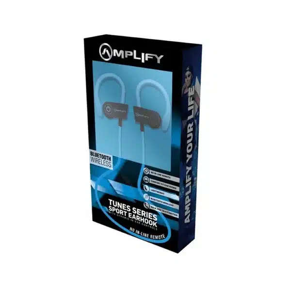 Amplify Tunes Series Bluetooth Sport Hook Earphones Blue
