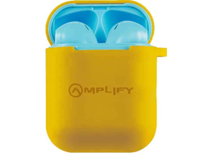 Amplify Buds Series True Wireless Earphones with Silicone Accessories - Blue/Orange