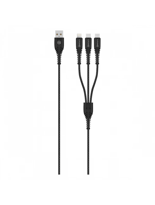 Amplify Linked Series 3-in-1 Charge Cable Black