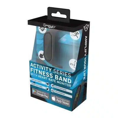 Amplify Sport Activity series Fitness Band - Black PDQ of 10