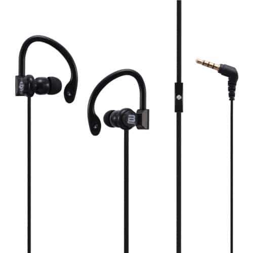 Bounce Break series hook-on earphones Black
