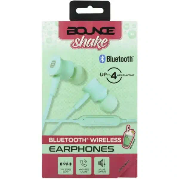 Bounce 'Shake Series Bluetooth Earphones - Mint