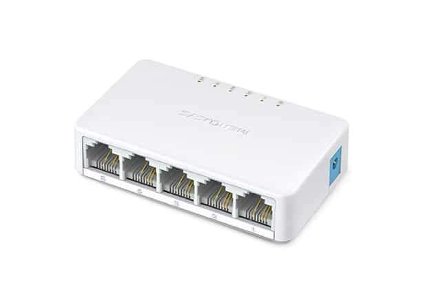 Mercusys 5-Port 10/100Mbps Desktop Switch, 5x 10/100 Mbps Ports, Plastic Case
