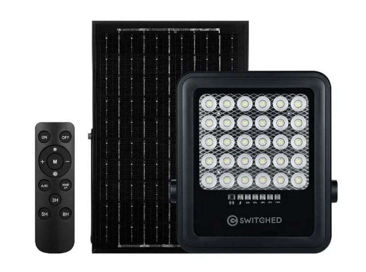 Switched Urban PRO Series 100W Solar Floodlight with Remote