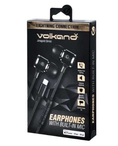 VolkanoX Jonagold series MFI Lightning Earphones