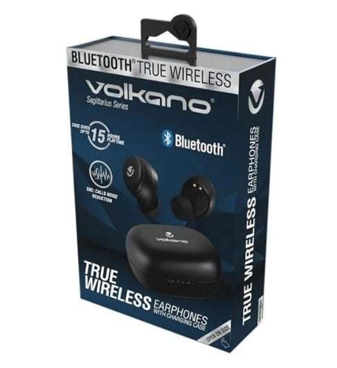 Volkano Sagittarius series TWS Earphones + Charging Case - Black