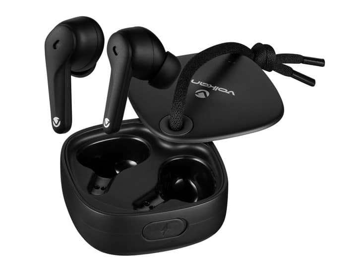 Volkano Ore Series True Wireless Earphones with Charging Case - Black