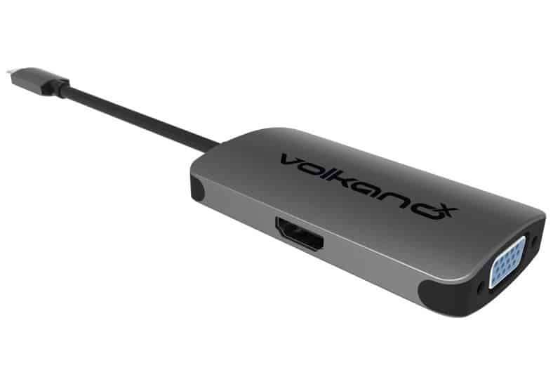 VolkanoX Core Video series USB Type C to HDMI + VGA converter - 10cm - Charcoal